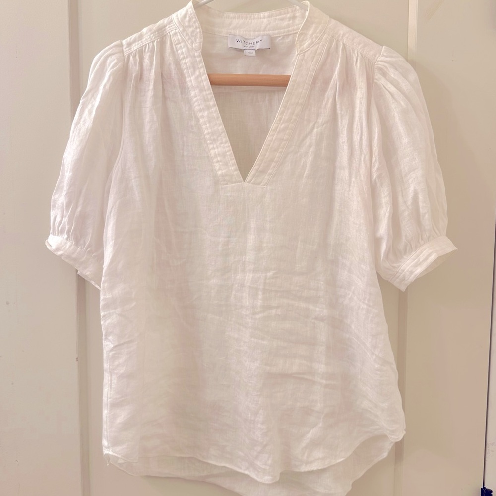 Witchery | Women’s Size 6 AUS (XS) | White Linen Blouse